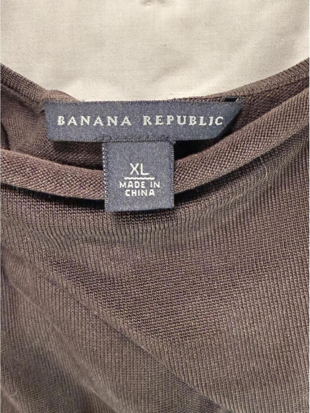 Banana Republic Brown tank top with tie detail. Size XL - Picture 6 of 8